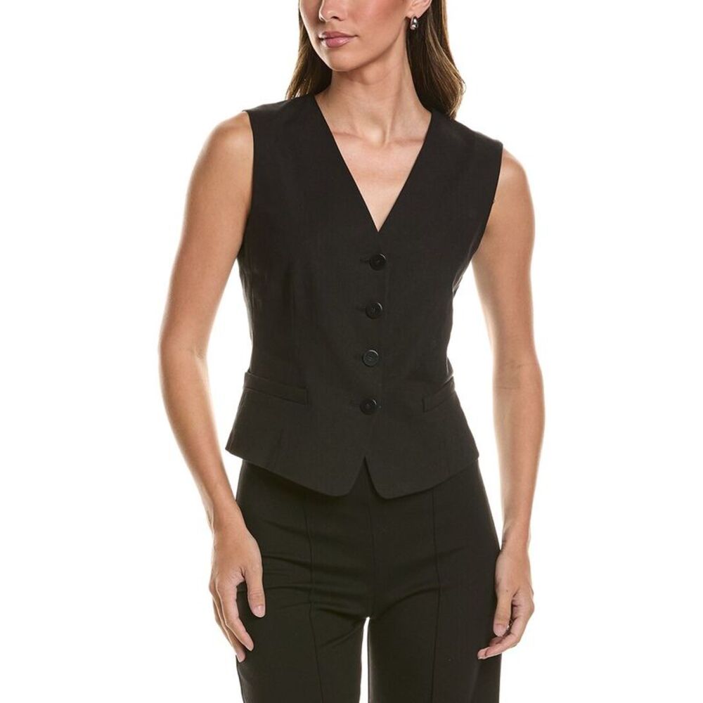 Theory Womens Linen-Blend Vest